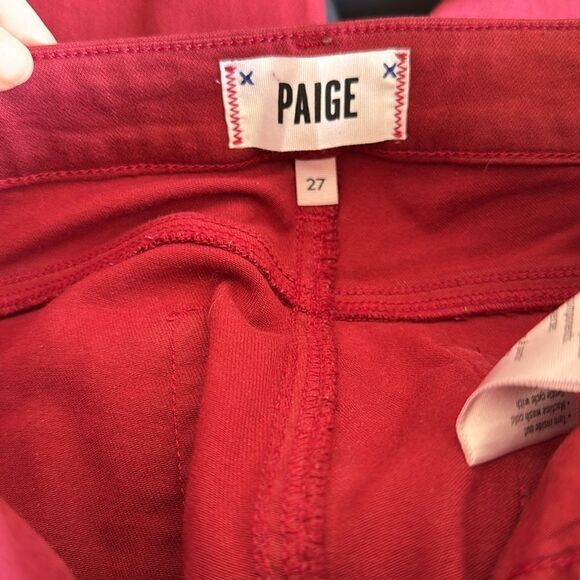 Paige Verdugo Ankle Viking Red Jeans 27 - Picture 5 of 6